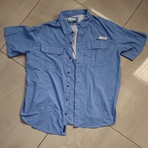 Magellan Outdoors Men's Blue Casual Button-Down Shirt